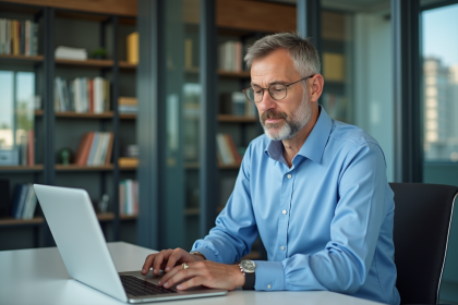 Expert éducatif en réunion dans un bureau moderne