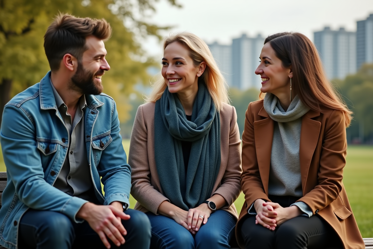 Groupe diversifié en coaching en plein air dans un parc