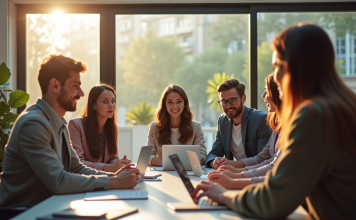 Alternance en marketing : les opportunités offertes par Nexa à Bordeaux Groupe de jeunes professionnels à Bordeaux en réunion