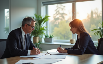 Supérieur hiérarchique d’un AED : rôle, responsabilités, collaboration Réunion entre un administrateur et un superviseur scolaire