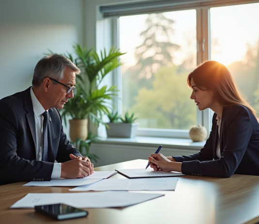 Supérieur hiérarchique d’un AED : rôle, responsabilités, collaboration Réunion entre un administrateur et un superviseur scolaire